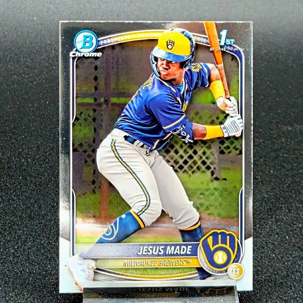 2025 Jesus Made Bowman Chrome Crusade RC's Milwaukee Brewers Top Prospect - Picture 2 of 7